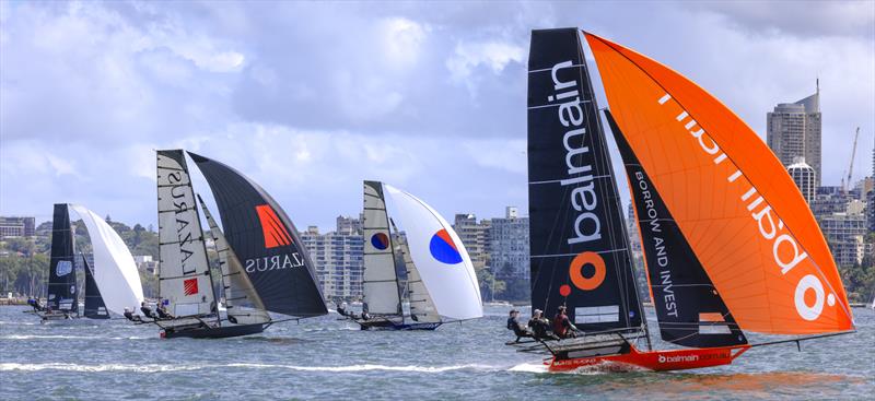 Balmain races to Australian Championship victory in the final race of the 2025-26 Australian 18ft Skiff Championship Day 3 photo copyright SailMedia taken at Australian 18 Footers League and featuring the 18ft Skiff class
