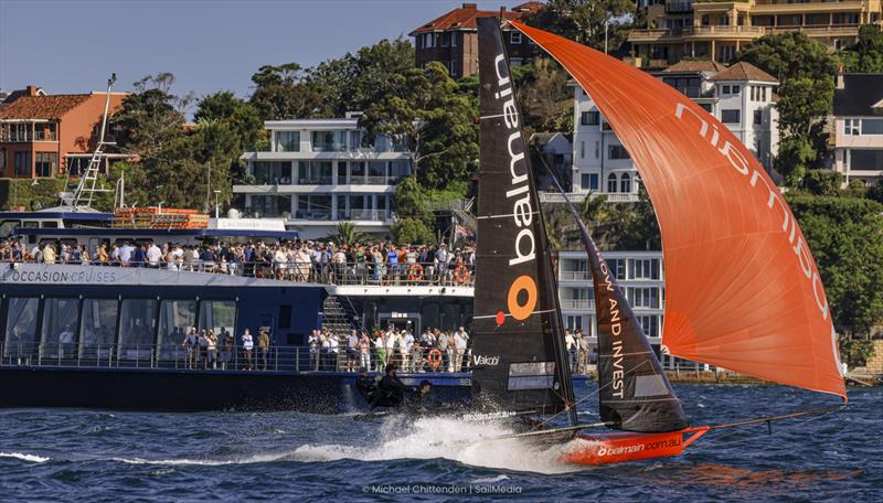Victory for Balmain in front of her 'home' crowd in Race 1 - Balmain Cup photo copyright SailMedia taken at Australian 18 Footers League and featuring the 18ft Skiff class