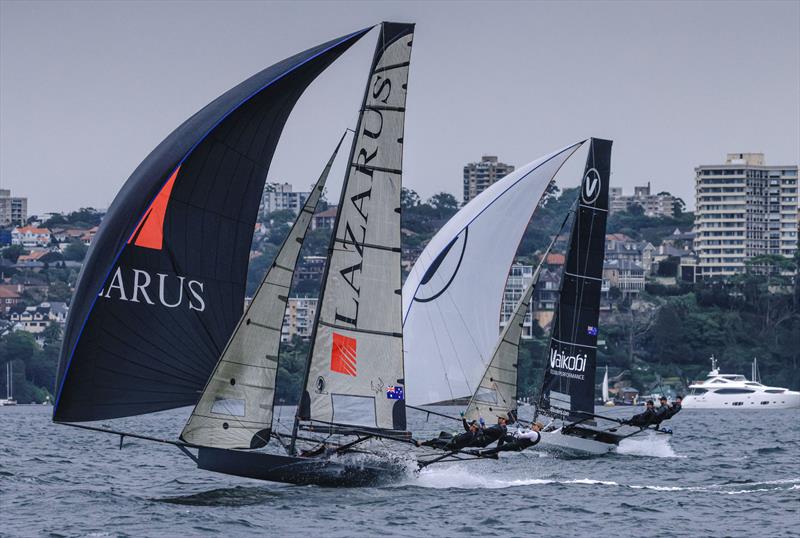 Podium placegetters behind Yandoo in the club championship race - Queen of the Waves & 18ft Skiff Club Championship Race 13 - photo © SailMedia