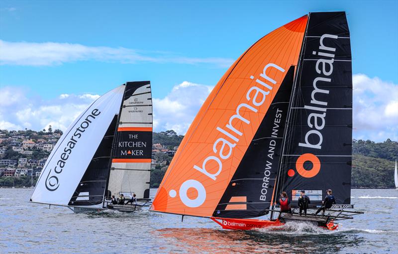 18ft Skiff Season Point Score Race 19 - The Kitchen Maker and Balmain were both good performers in trying conditions photo copyright SailMedia taken at Australian 18 Footers League and featuring the 18ft Skiff class