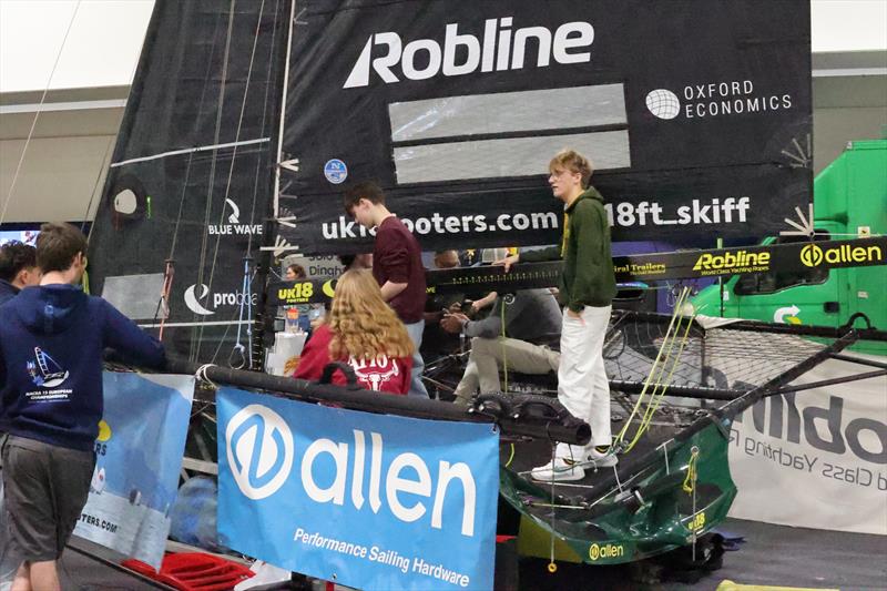 Judging boats for the Concours d'Elegance at the RYA Dinghy & Watersports Show photo copyright Mark Jardine / YachtsandYachting.com taken at RYA Dinghy Show and featuring the 18ft Skiff class