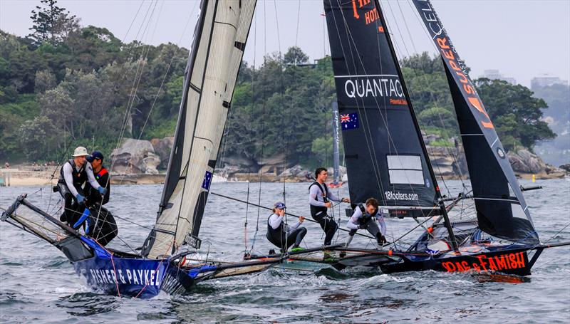 JJ Giltinan 18ft Skiff World Championship 2026 Race 1 - Great battle between The Rag and Fisher and Paykel - photo © SailMedia