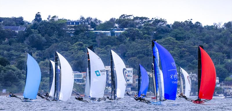 JJ Giltinan 18ft Skiff World Championship 2026 Race 3 - Spinnakers in light wind - photo © SailMedia
