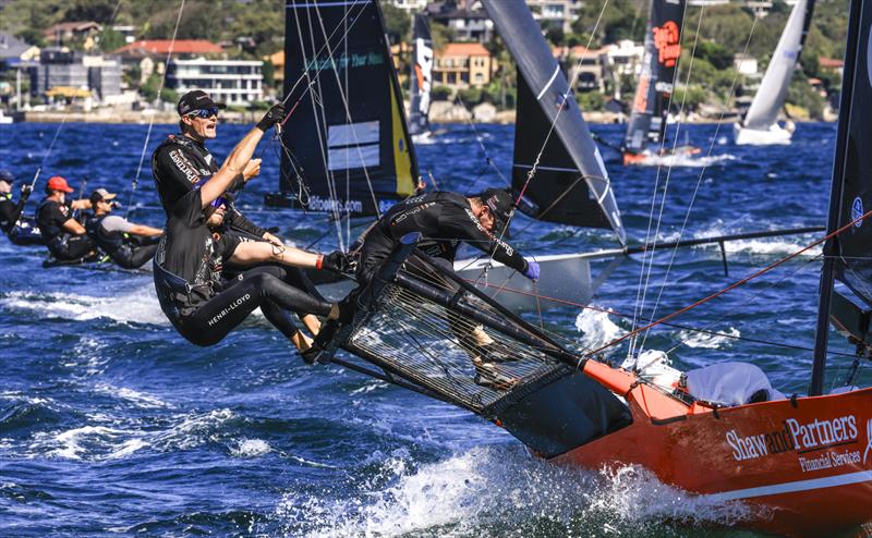 JJ Giltinan 18ft Skiff World Championship 2026 - Skipper Eli Liefting on NZ Shaw and Partners - photo © SailMedia