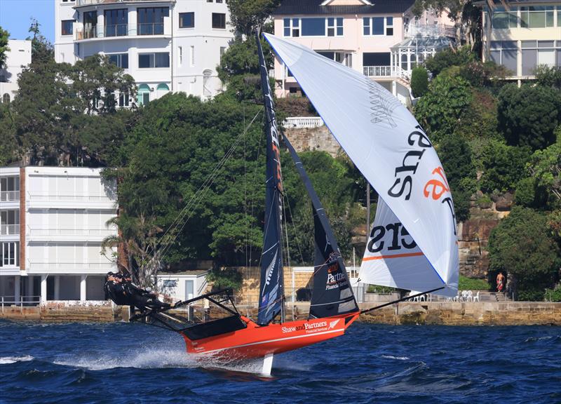 JJ Giltinan 18ft Skiff World Championship 2026 Race 9 - Shaw and Partners New Zealand a great third placing in the NE wind conditions - photo © SailMedia
