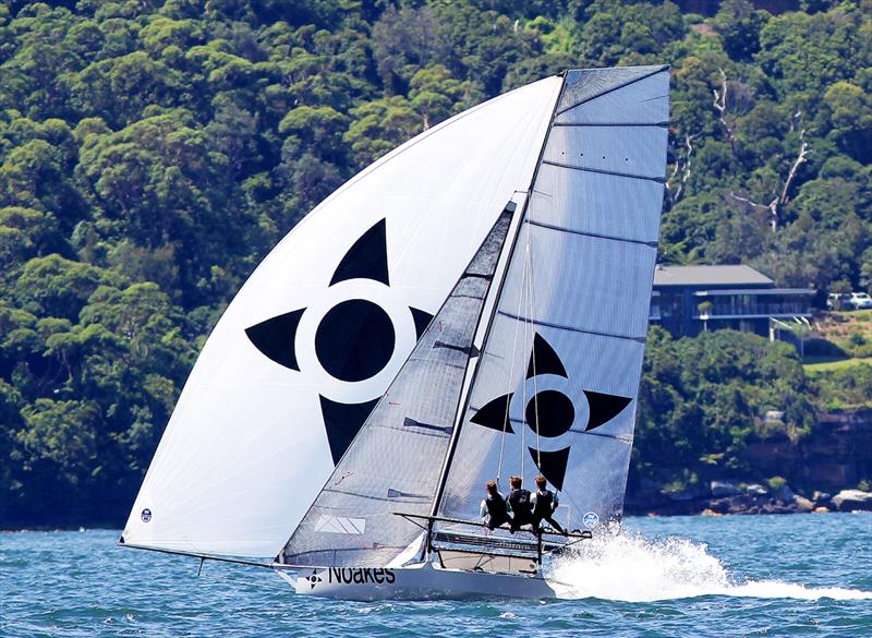 Ash Rooklyn's first career in the 18s as skipper of Noakes Youth photo copyright Frank Quealey taken at Australian 18 Footers League and featuring the 18ft Skiff class
