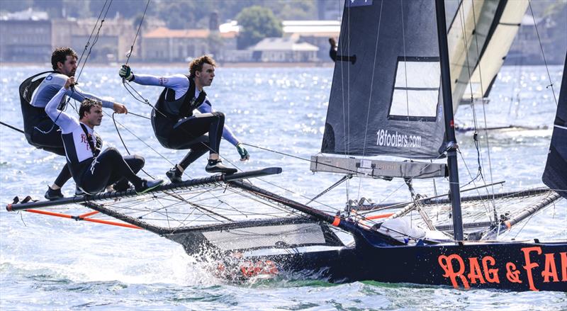 Ryan as sheet hand on Rag and Famish Hotel during the 2025-26 season - photo © SailMedia