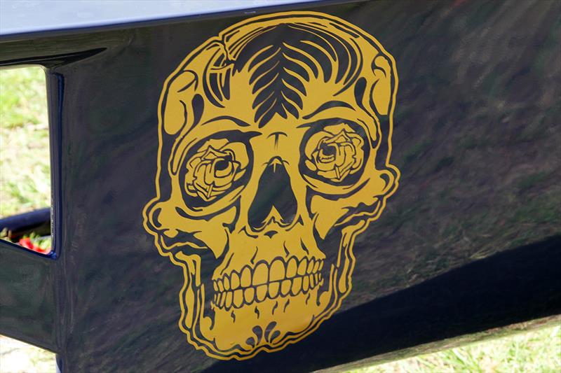 Killer Coffee Co logo on the hull - photo © Frank Quealey