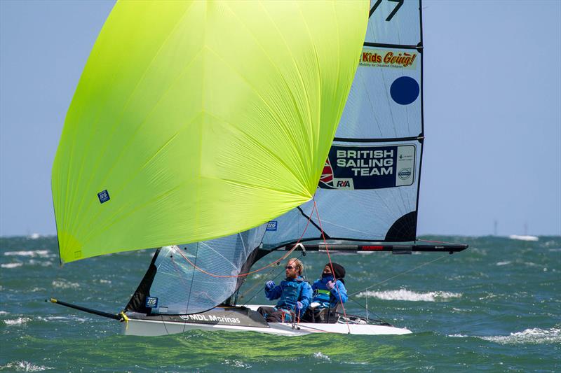 Alexandra Rickham and Niki Birrell at the 2015 Para World Sailing Championships photo copyright Teri Dodds taken at Royal Yacht Club of Victoria and featuring the SKUD 18 class