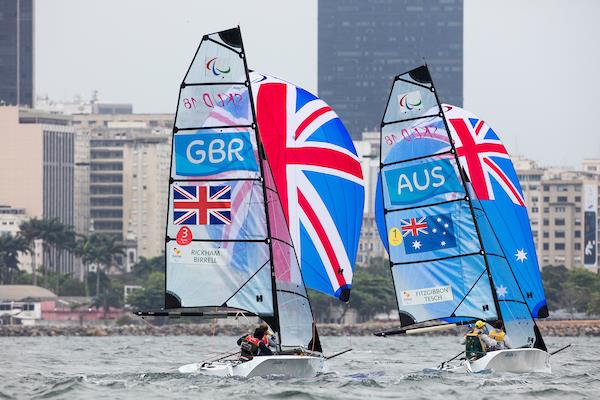 Rickham & Birrell on the final day of the Rio 2016 Paralympic Sailing Competition - photo © Richard Langdon / British Sailing Team