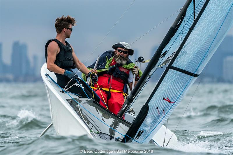 Ross Manning and Max Quan won the SKUD 18 class - 2018 Australian Para Sailing Championships photo copyright Beau Outteridge taken at Royal Brighton Yacht Club and featuring the SKUD 18 class