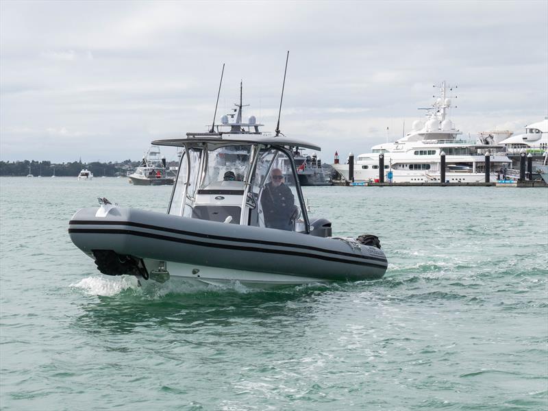 Complete wrap around pontoons make the Strata 700 safe for docking alongside other vessels photo copyright Roger Mills taken at  and featuring the  class