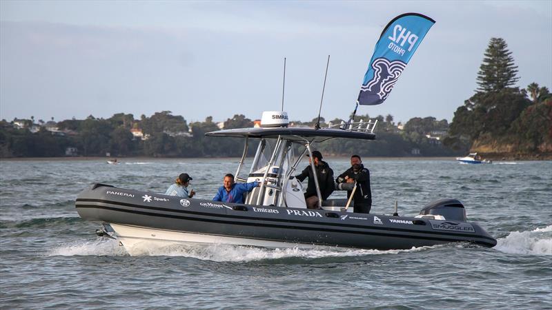 Smuggler photoboat - America's Cup World Series, Day 3, December 19, 2020 - Auckland NZ, Course A - photo © Richard Gladwell / Sail-World.com / nz