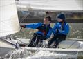 Edie Carter and Joe Warwicker during the Snipe Junior, Women's and Under 30 Nationals 2026 at Bough Beech &copy; Amy Barrett