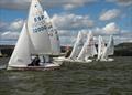 Race start during the Snipe Junior, Women's and Under 30 Nationals 2026 at Bough Beech &copy; Amy Barrett
