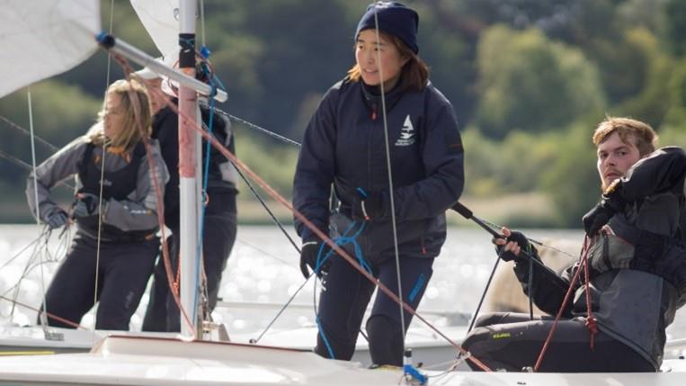 Haruna Egawa visiting from Japan for the Budworth 75th Anniversary Snipe Open photo copyright Amy Barrett taken at Budworth Sailing Club and featuring the Snipe class