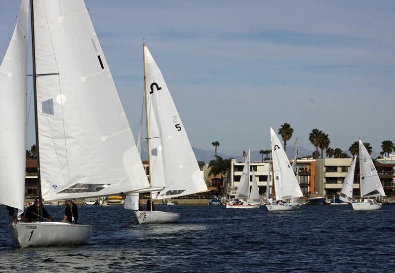 2017 Christmas Fun Run photo copyright Rick Roberts taken at Long Beach Yacht Club and featuring the Soling class