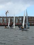 Seagull OCS on the start line on day 2 of the West Kirby Sailing Club Arctic Series © Liz Potter