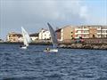 Chilly Albacore (Ian McLean) chasing the Solo (Steve Ferrington) on day 2 of the West Kirby Sailing Club Arctic Series © Liz Potter