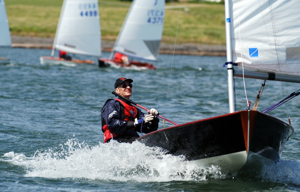 Bob Taylor at the Chew Valley Solo open photo copyright Errol Edwards taken at Chew Valley Lake Sailing Club and featuring the Solo class