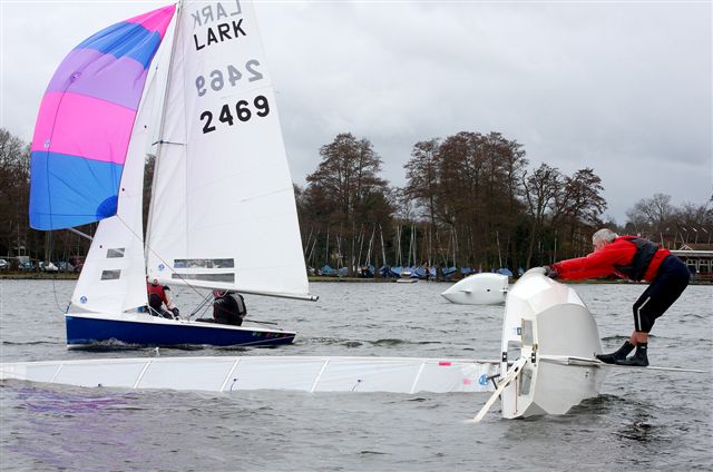 The weather and wind threws everything at the 33 Frensham Frenzy competitors photo copyright Jackie Lawton taken at Frensham Pond Sailing Club and featuring the Solo class