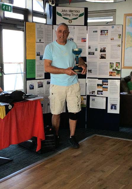 Chris Powles wins the 2014 Glyn Charles Pursuit Race  photo copyright John Merricks Sailing Trust taken at Hayling Island Sailing Club and featuring the Solo class