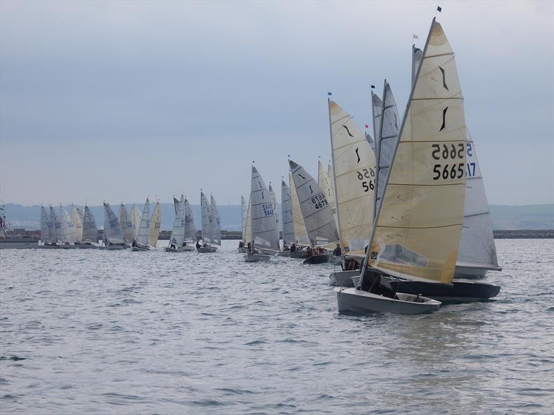 Start on day 1 of the Nigel Pusinelli Trophy photo copyright Will Loy taken at Weymouth & Portland Sailing Academy and featuring the Solo class