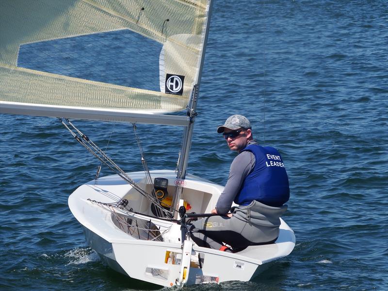 Event leader Andy 'Taxi' Davis on day 3 of the Superspars National Solo UK Championship photo copyright Will Loy taken at Plas Heli Welsh National Sailing Academy and featuring the Solo class