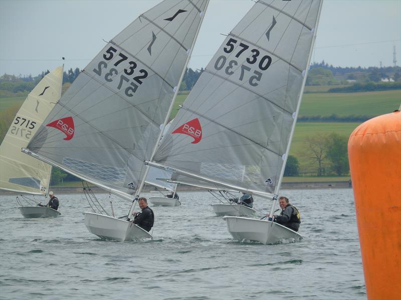 Close racing in the Solo Spring Championship at Oxford photo copyright Will Loy taken at Oxford Sailing Club and featuring the Solo class