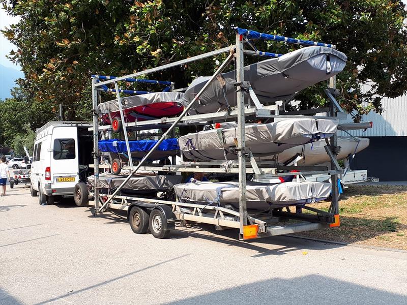 Packed up and ready to go after the Magic Marine Solo Nation's Cup at Lake Garda photo copyright Will Loy taken at Fraglia Vela Riva and featuring the Solo class