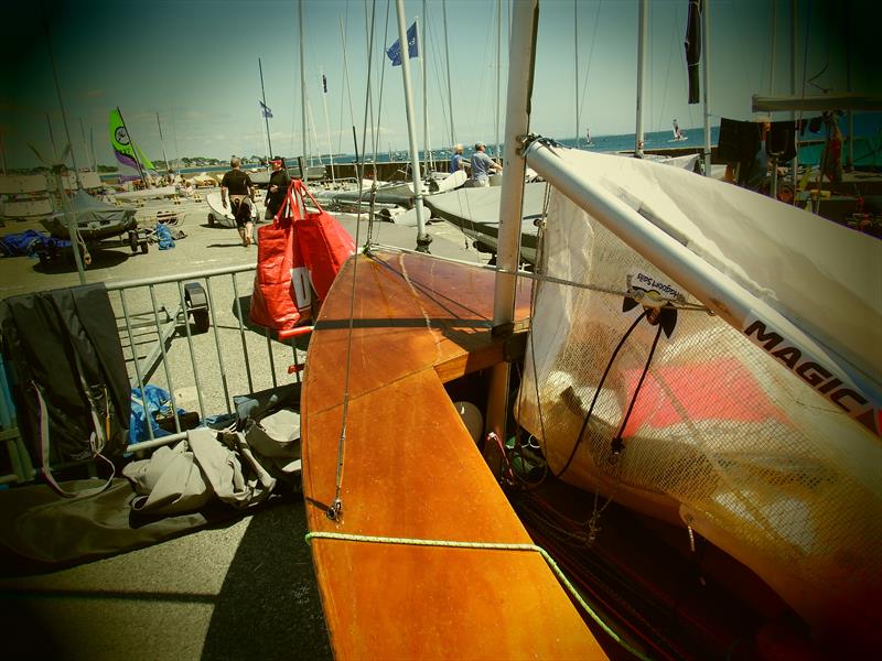 NED 1 is over 40 years old at the Magic Marine Solo Nation's Cup photo copyright Will Loy taken at Yacht Club de Carnac and featuring the Solo class