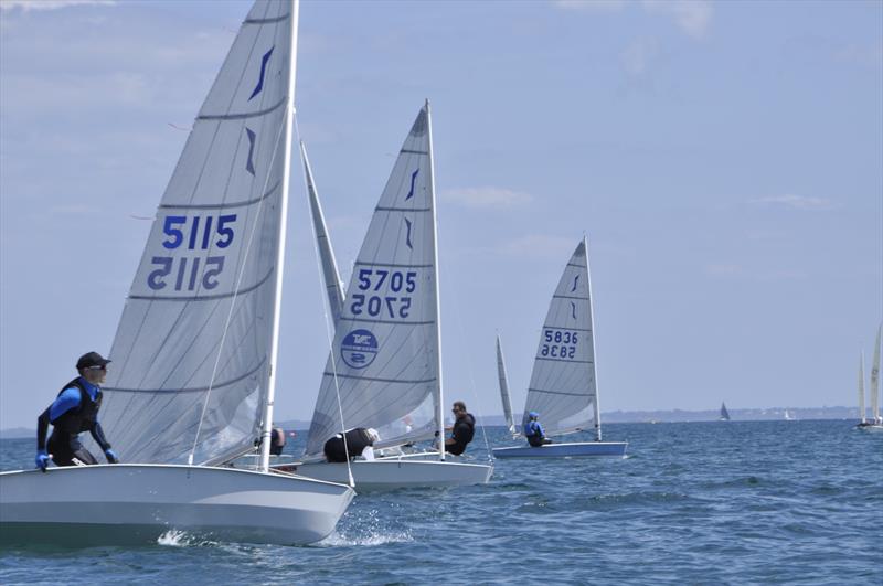 Close one design singlehanded racing photo copyright Will Loy taken at Weymouth & Portland Sailing Academy and featuring the Solo class