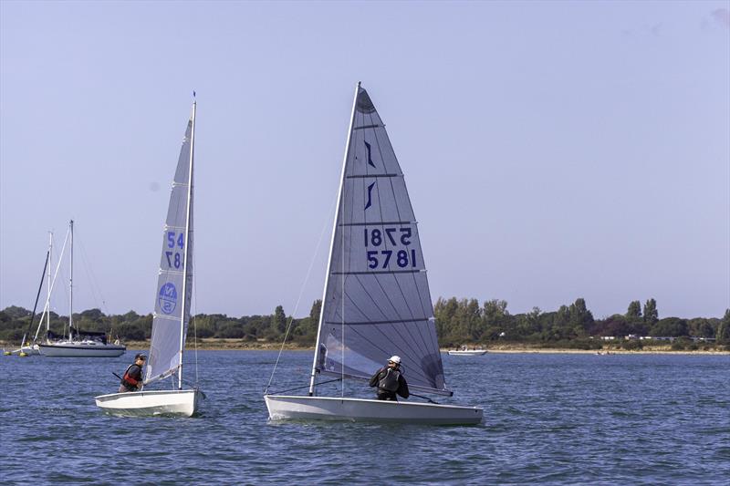 Tight finish during the Mengeham Rythe Solo Open photo copyright Graeme Macdonald taken at Mengeham Rythe Sailing Club and featuring the Solo class