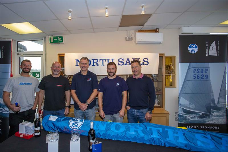 Prize Winners, including the North Sails draw, during the North Sails Solo End of Seasons at Grafham Water - photo © Tim Olin / www.olinphoto.co.uk