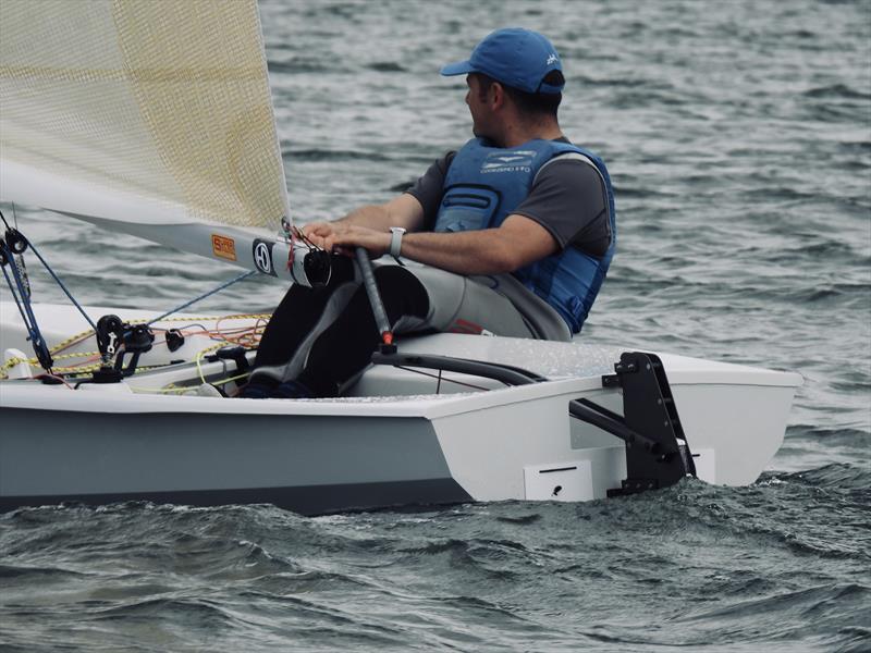 Rich Pepperdine in hike mode during the Solo Inland Championship 2021 at Grafham Water photo copyright Will Loy taken at Grafham Water Sailing Club and featuring the Solo class