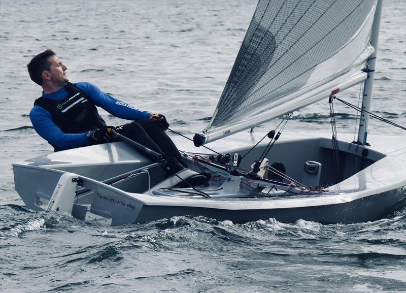 Chris Jennings concentrating on that luff during the Solo Inland Championship 2021 at Grafham Water photo copyright Will Loy taken at Grafham Water Sailing Club and featuring the Solo class