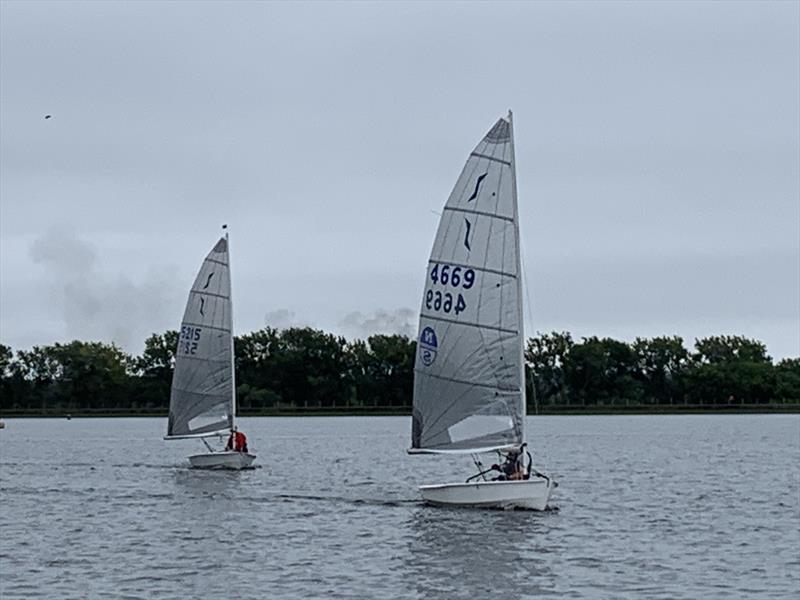 Solos at Island Barn Reservoir photo copyright Nick Marley taken at Island Barn Reservoir Sailing Club and featuring the Solo class