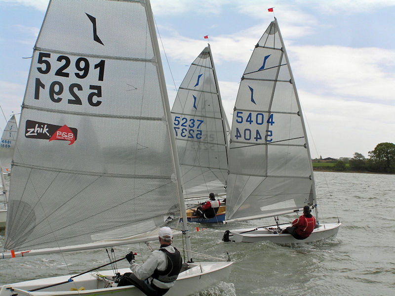Will Loy (5404) is fast off the line at the start of race one at the Dell Quay Solo open photo copyright Liz Sagues taken at Dell Quay Sailing Club and featuring the Solo class