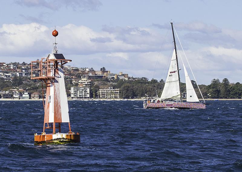 Lisa Blair out on Sydney Harbour doing some heavy weather practice with some guest on board. - photo © John Curnow