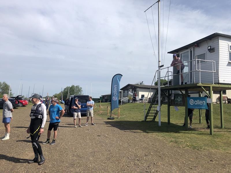 Briefing at the Girton Solo Midland Area Open photo copyright Kev Hall taken at Girton Sailing Club and featuring the Solo class