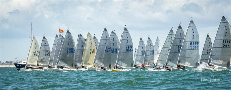 Race 1 start during the Seldén Solo Southern Area Championship and Tyler Trophy at HISC photo copyright Peter Hickson taken at Hayling Island Sailing Club and featuring the Solo class