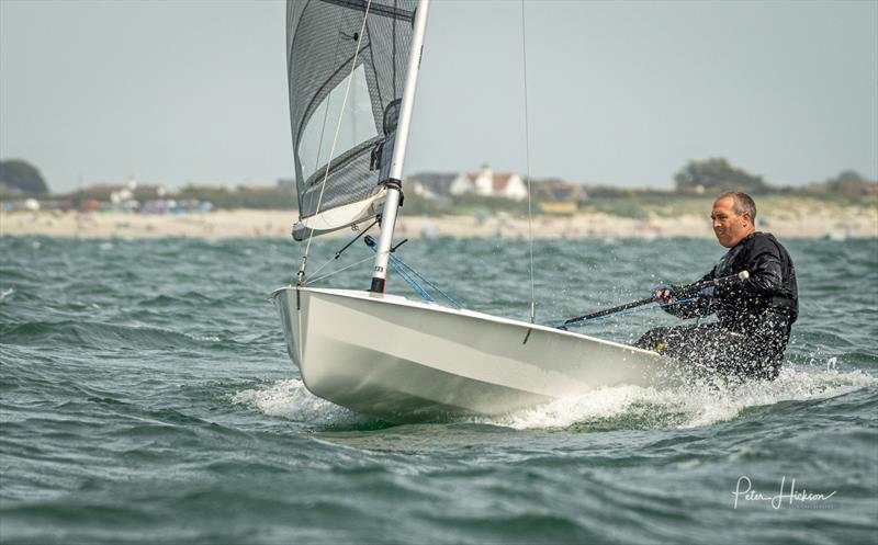 Richard Lovering 2nd overall in the Seldén Solo Southern Area Championship and Tyler Trophy at HISC photo copyright Peter Hickson taken at Hayling Island Sailing Club and featuring the Solo class