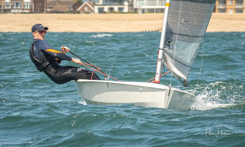 Oliver Davenport wins the Seldén Solo Southern Area Championship and Tyler Trophy at HISC photo copyright Peter Hickson taken at Hayling Island Sailing Club and featuring the Solo class