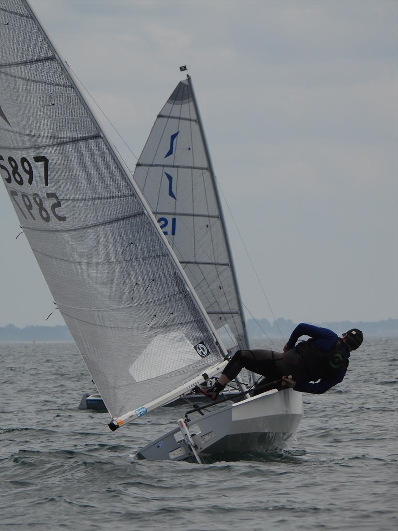 Ian Hopwood completing a powerful tack at the Solo Nation's Cup in Carnac photo copyright Will Loy taken at Yacht Club de Carnac and featuring the Solo class
