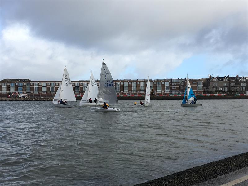 Race 2 start on day 2 of the West Kirby Sailing Club Arctic Series - photo © Liz Potter