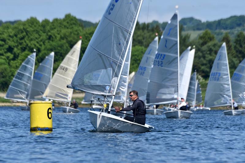 Martin Honnor at Mark 6 during the Ogston Solo Open photo copyright Darren Clarke taken at Ogston Sailing Club and featuring the Solo class