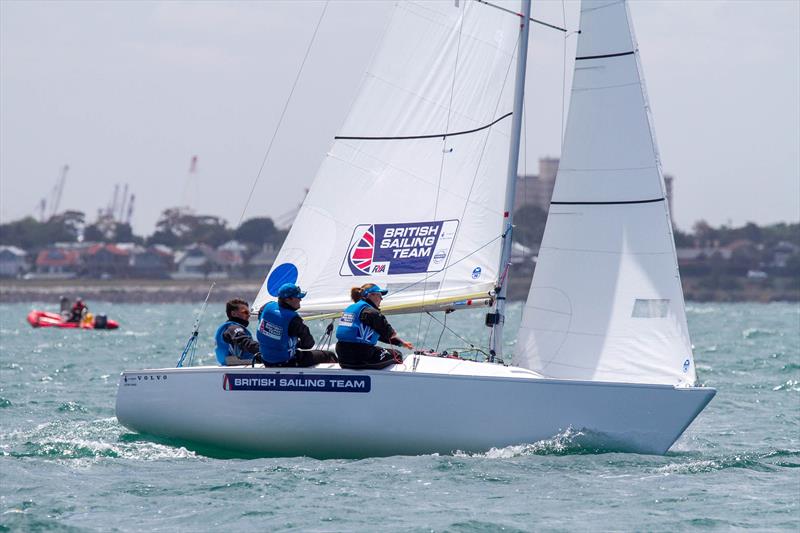 John Robertson, Hannah Stodel and Steve Thoma at the 2015 Para World Sailing Championships photo copyright Teri Dodds taken at Royal Yacht Club of Victoria and featuring the Sonar class