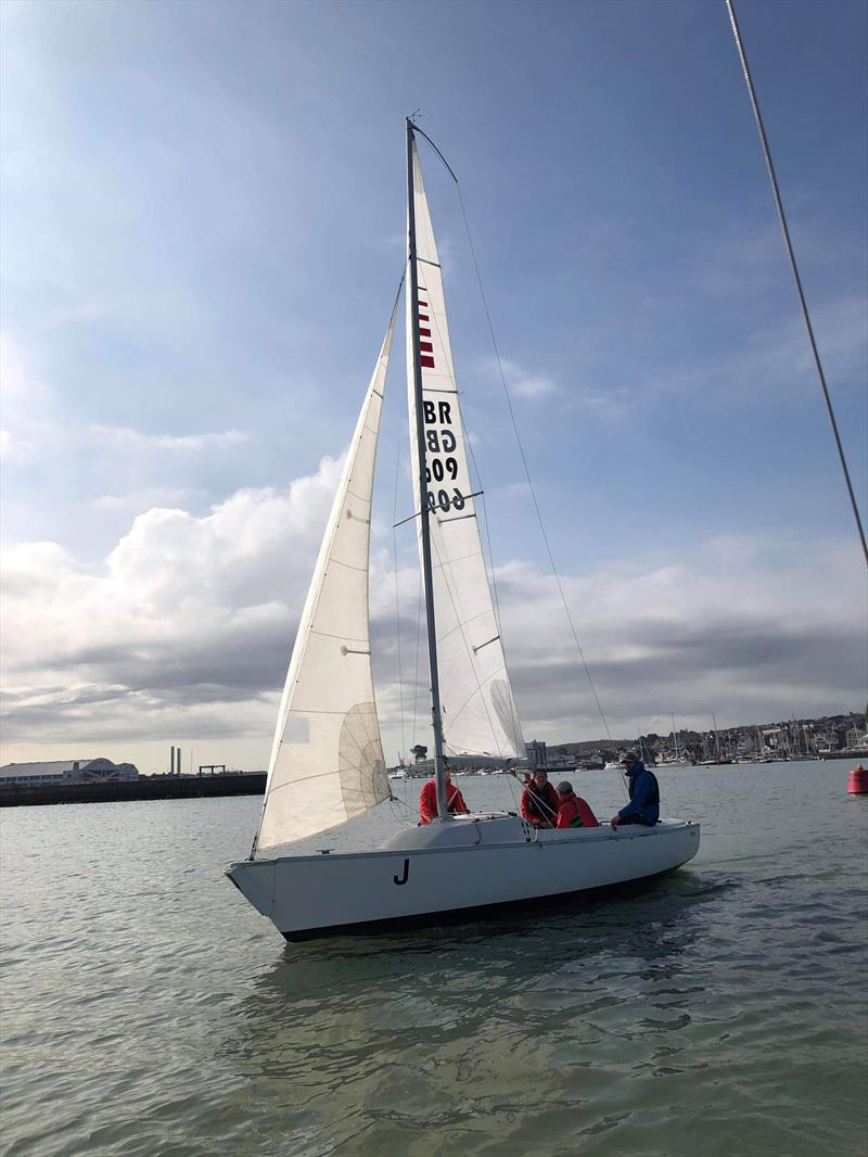 Blind Sailing practicing in Cowes ahead of the Worlds photo copyright Blind Sailing taken at  and featuring the Sonar class