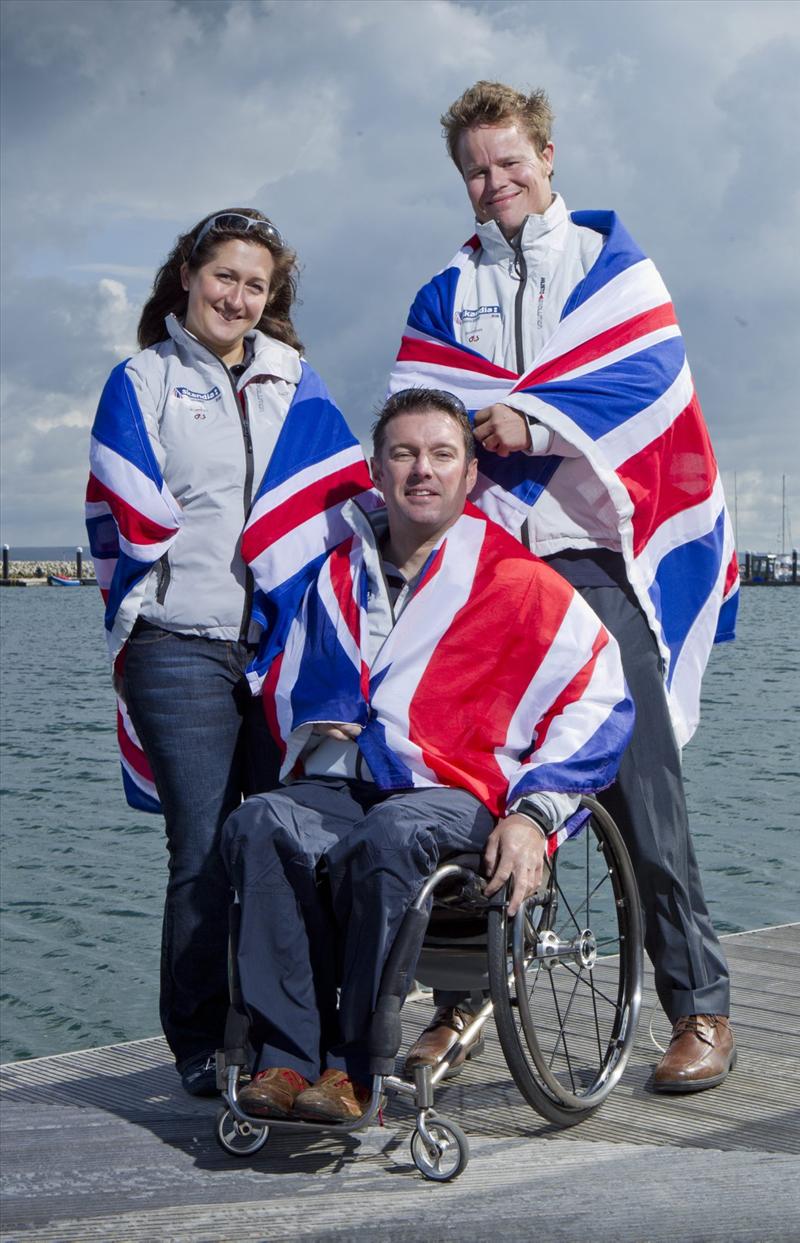 John Robertson, Hannah Stodel and Stephen Thomas are named as Paralympic athletes for London 2012 photo copyright Skandia Team GBR taken at Weymouth & Portland Sailing Academy and featuring the Sonar class