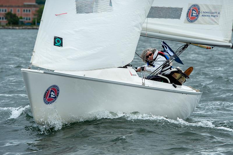 Sarah Everhart Skeels helming a Sonar - 17th C. Thomas Clagett, Jr. Memorial Clinic and Regatta  - photo © Ro Fernandez